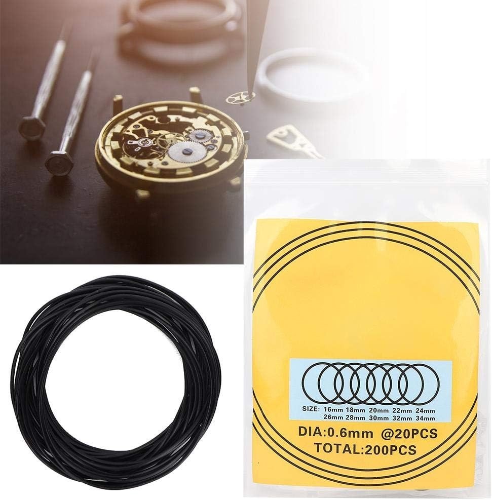 200pcs Rubber Watch Back Cover Seal Gaskets – Water-Resistant Repair Kit