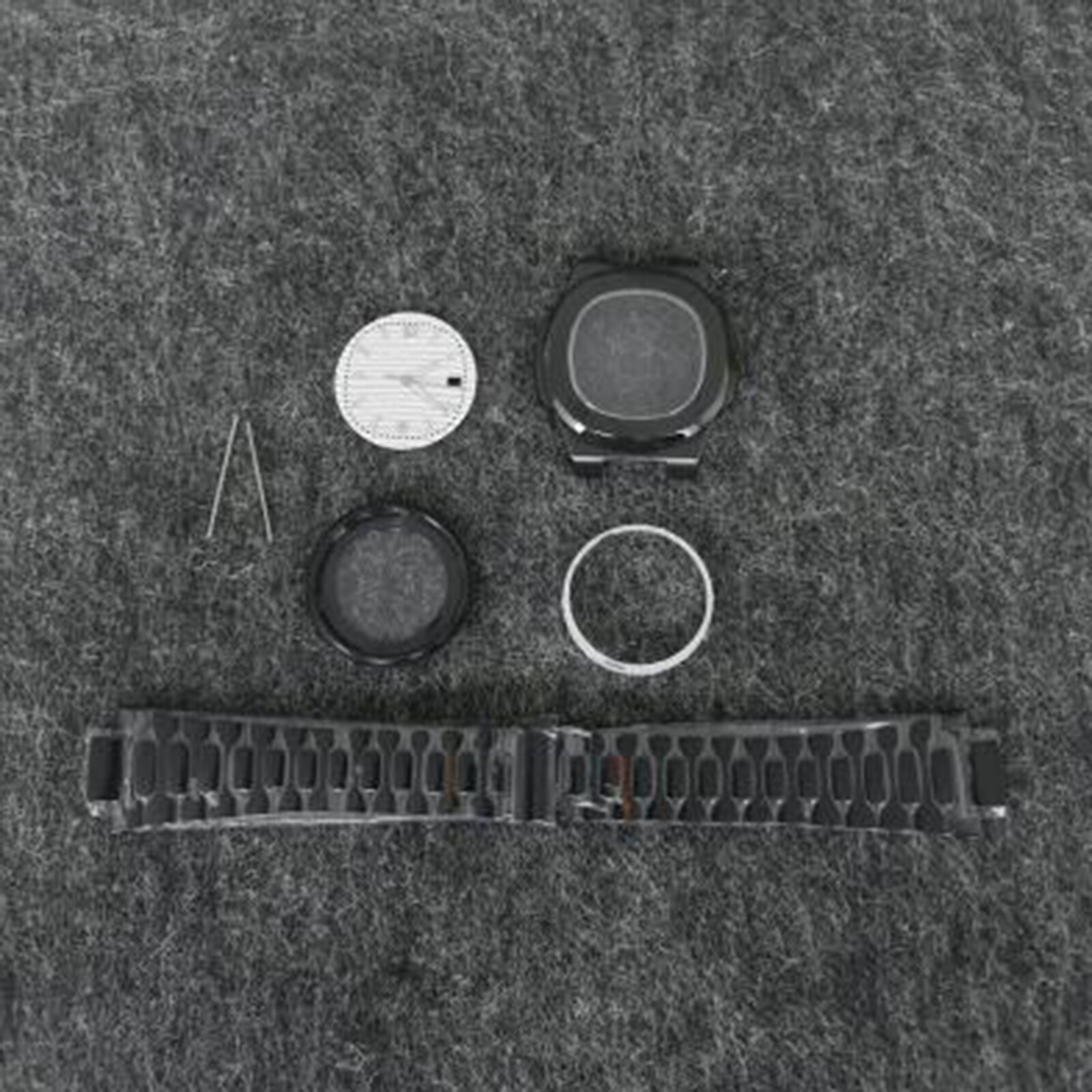 41MM Nautilus Style Black Watch Case Strap Sapphire Glass for NH35/NH36 Movement