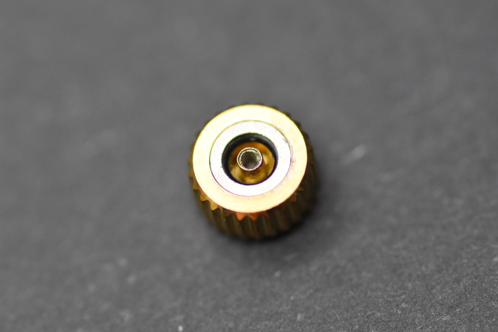 Omega Crown NOS for Speedmaster 6MM X 3.4 MM Gold Tone Stainless Steel Tap 90