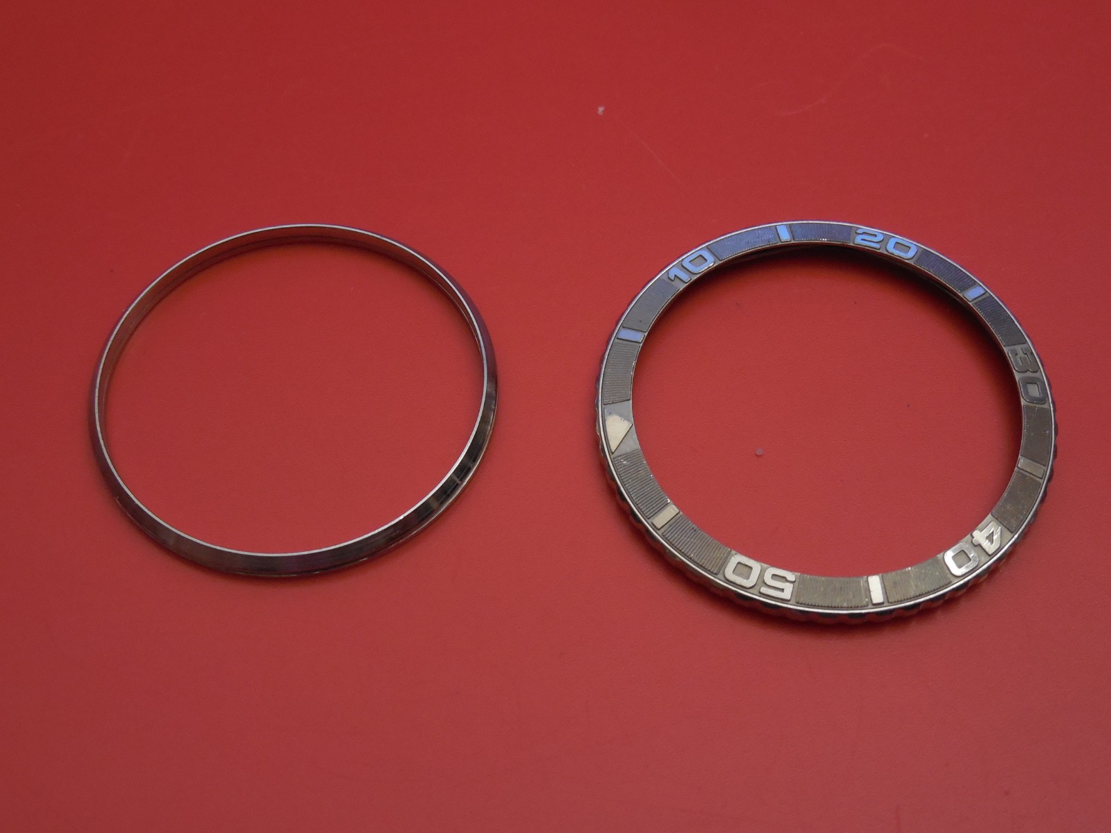 GENUINE ROLEX 18K W GOLD THUNDERBIRD 16264 TURN O GRAPH BEZEL + CRYSTAL RETAINER