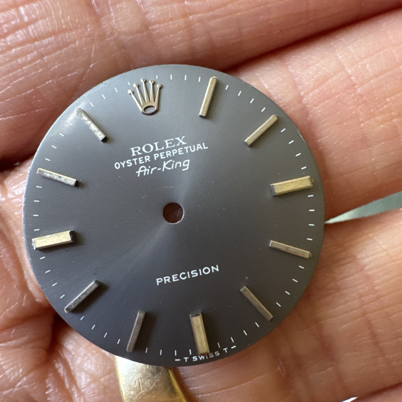 Vintage Rare Rolex Oyster Air King London Sky Grey Dial
