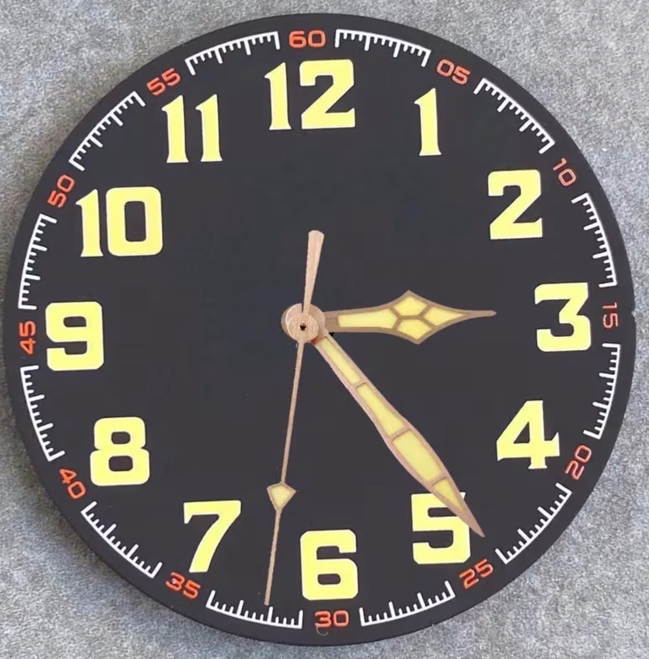 40mm Luminous Pilot Black Watch Dial + Hands Set for NH35/36