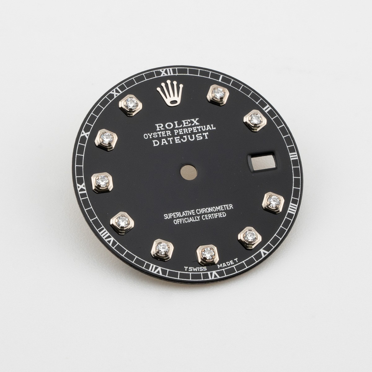 For Rolex Datejust 36, Custom Black Diamond Dial #1034