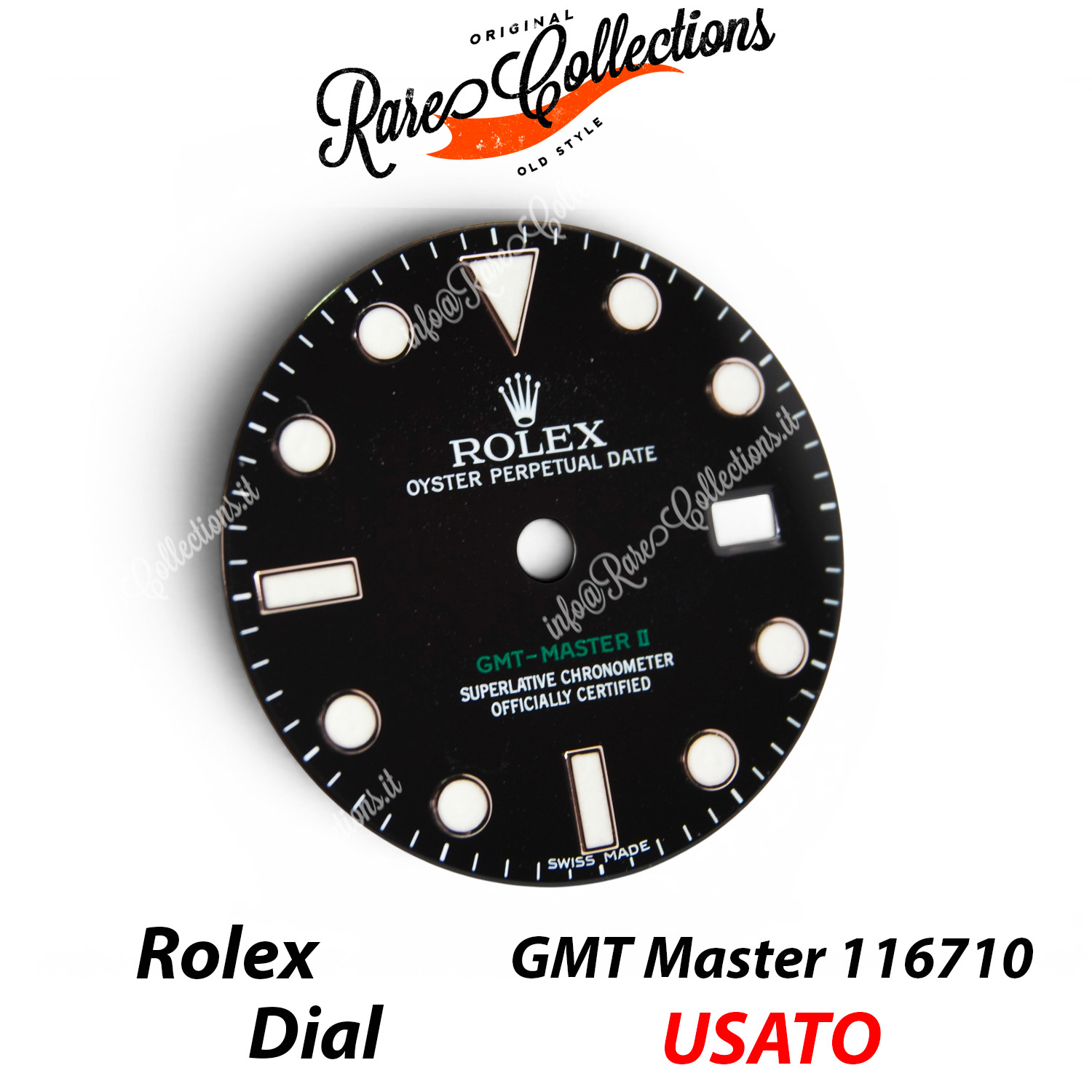 Rolex Dial 116710LN Used Black GMT-Master II 116710 Dial Chromalight 116759SA