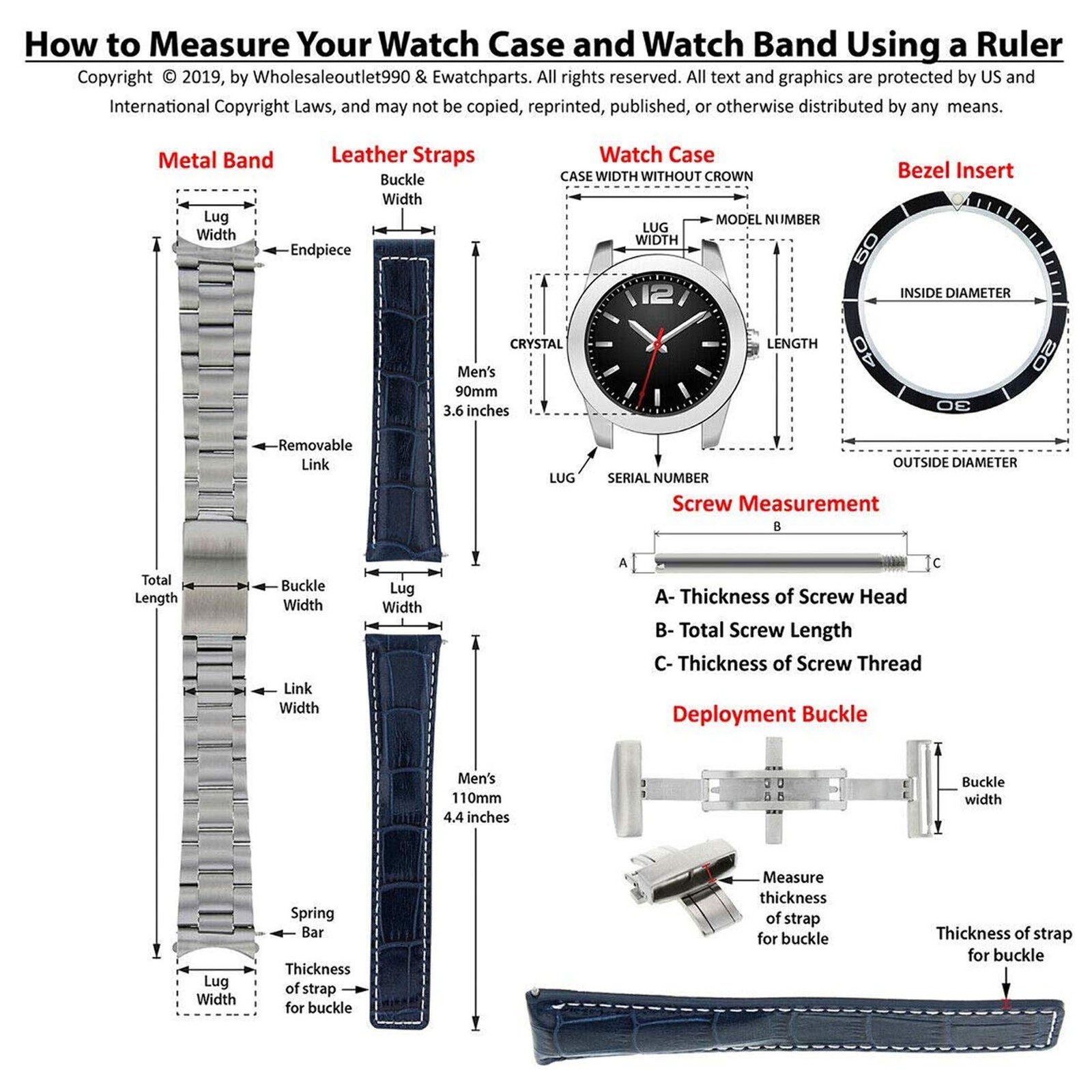 Watch Lens Waterproof Transparent 26.0-29.5mm Round Watch Crystal Lens Watch