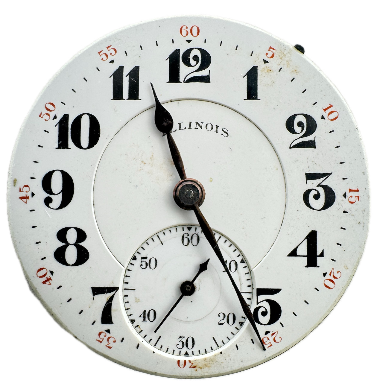 Antique 16s 1921 Illinois 9 19J Mech Open Face Pocket Watch Movement 706 Runs