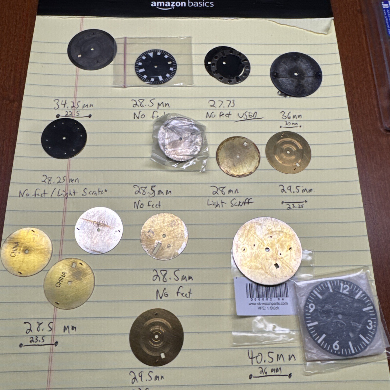 15 Watch Dial Lot MOST NEW 28.5 28mm 29.5 40.5 NH35/36