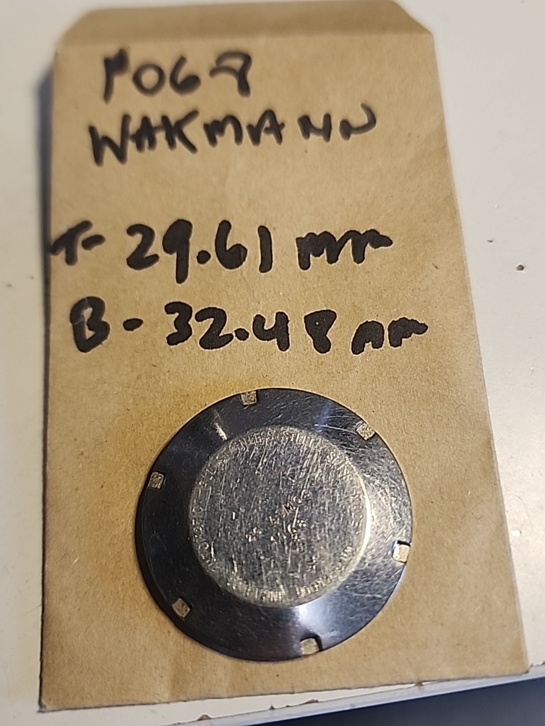 Wakmann Skin Diver Waterproof Watch Case Back Part 32mm (1068)