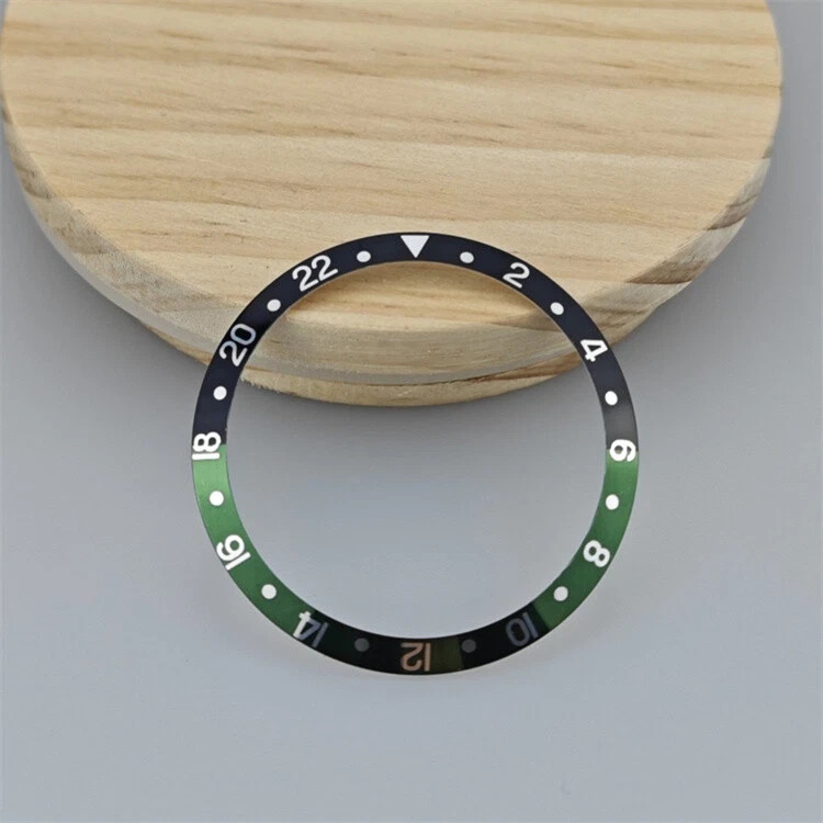 Watch Bezel Retro SUB Aluminum Bezel Retro GMT Weak Green Lume Size 36.8mm-31mm