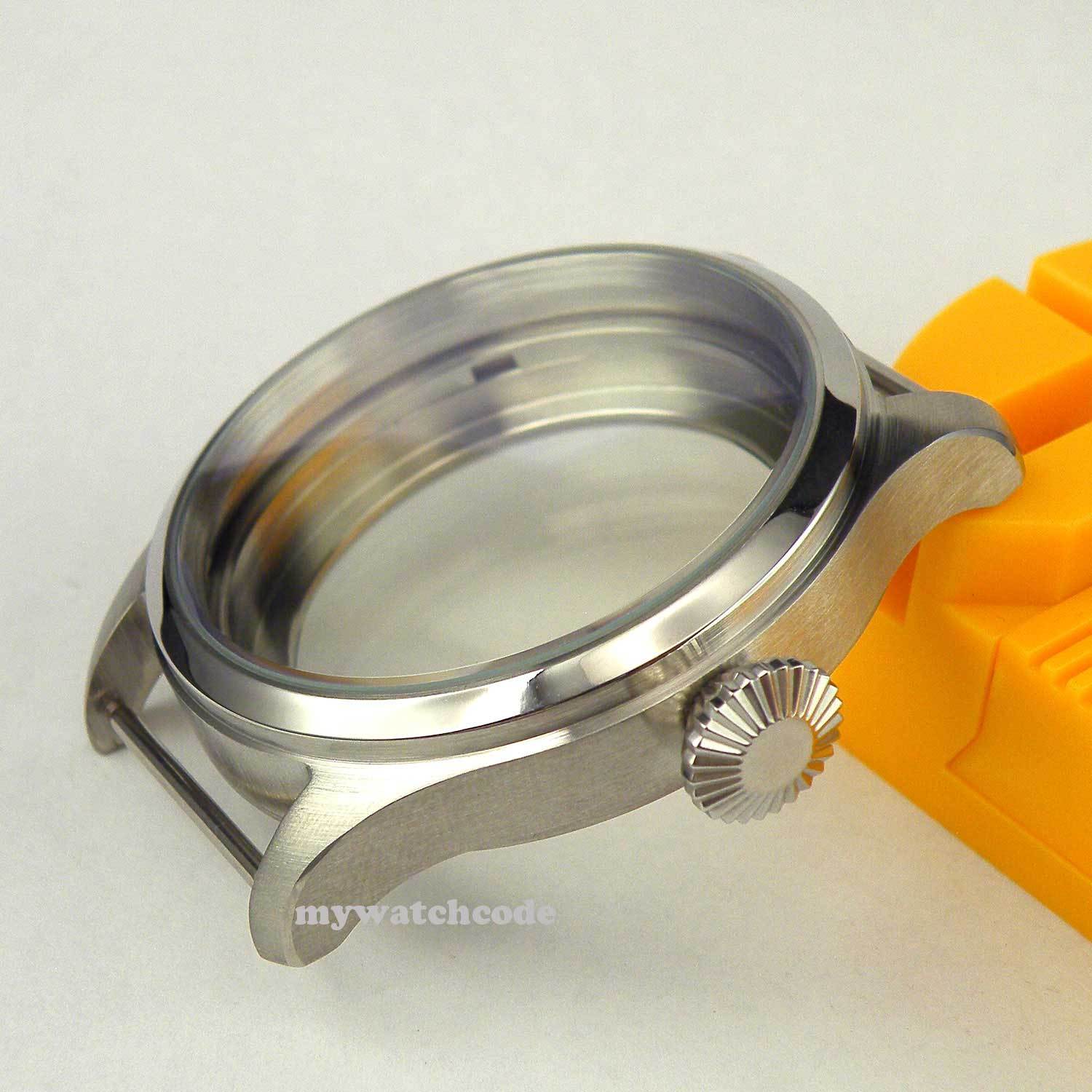 47mm 316L stainless steel CASE fit eta 6497 6498 hand winding movement watch CA6