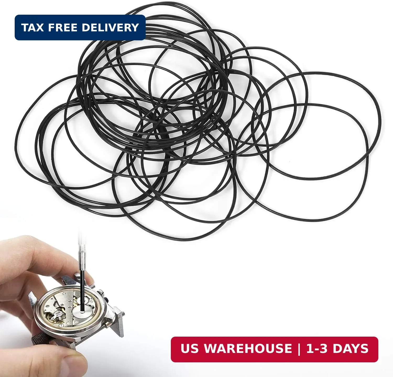210 Pieces O Ring Watch Gasket Kit, 18 Sizes Rubber Sealing Ring Kit for Watch B