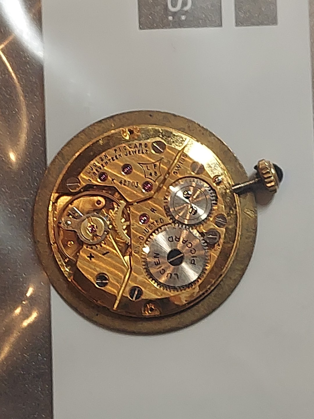 Lucien Piccard Lapiz Lazuli Dial Beautiful Cal 48 Mens 17 Jewels W. Movement
