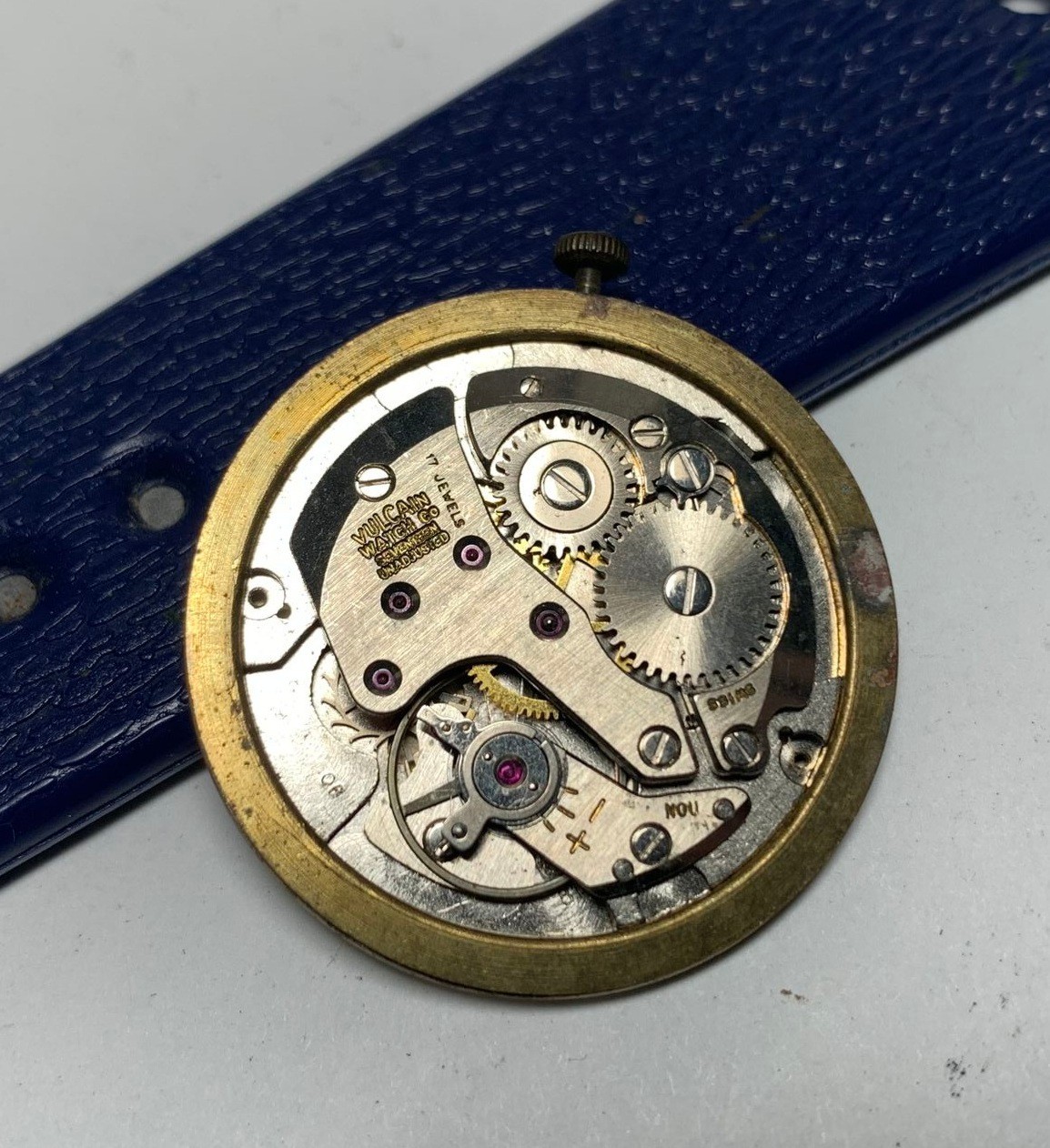 1960s Vulcain 17 Jewels Swiss Gents Font FHF 81 Movement, Dial & Hands- 4 Parts!