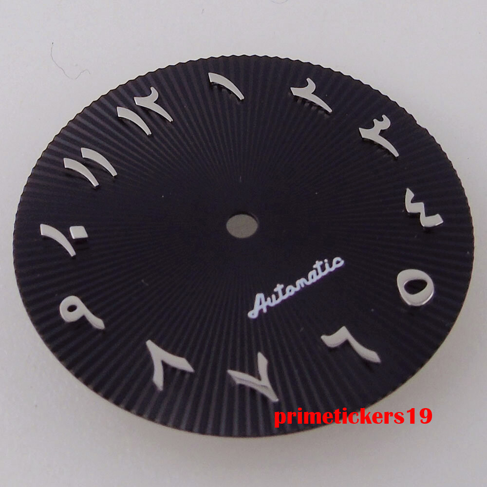 29mm Automatic Watch Dial Silver Hands Luminous Fit NH35 Miyota82 ETA2824 PT5000