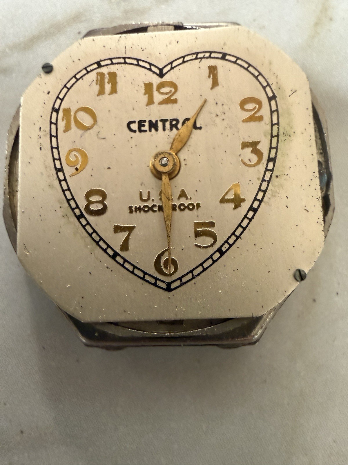 💖 Central U.S.A. Shockproof Heart Dial Watch Kelton Movement Parts