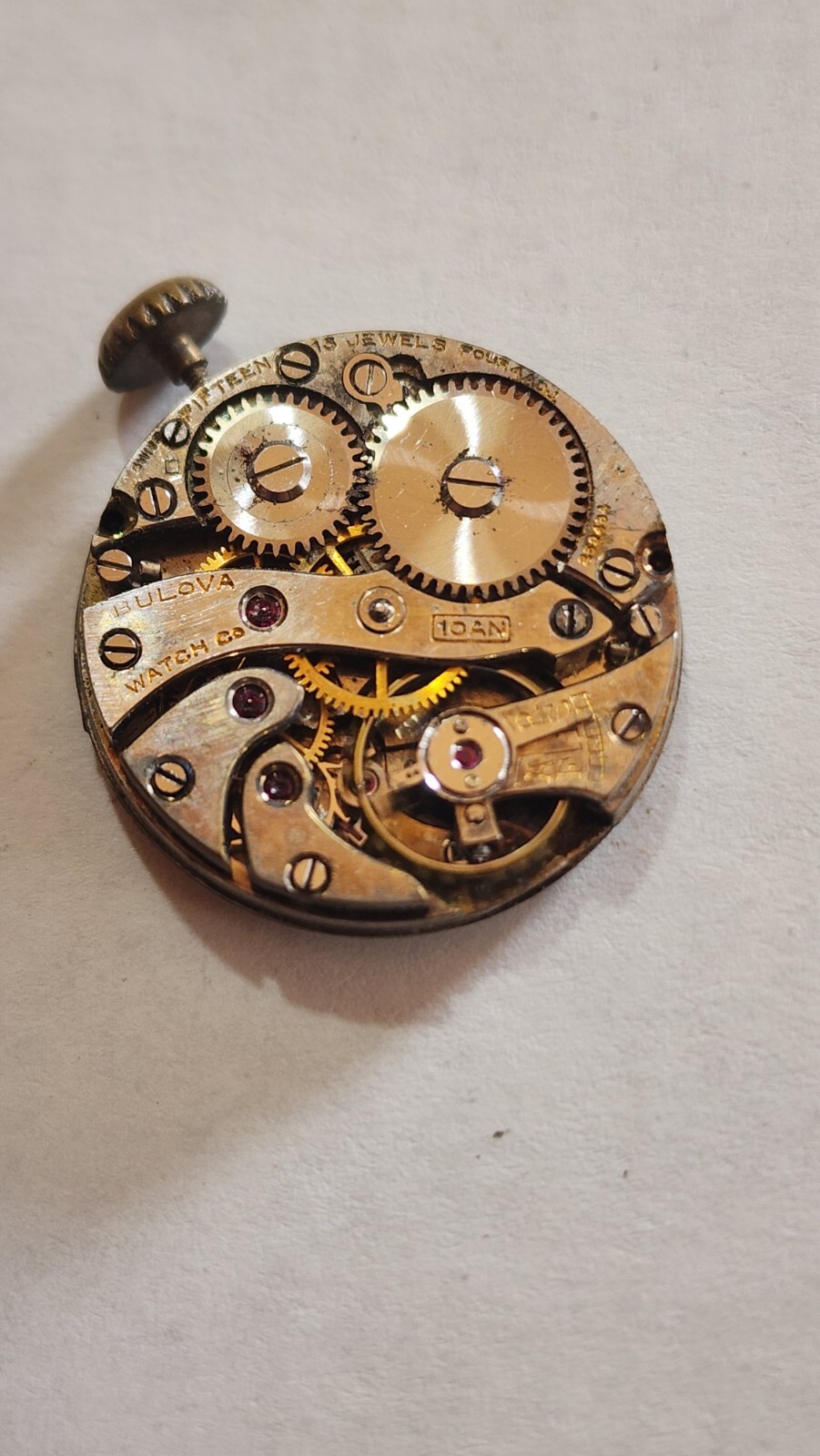 Vintage 14k supported by metal benrus with Bulova movement 4 parts or repairs K2