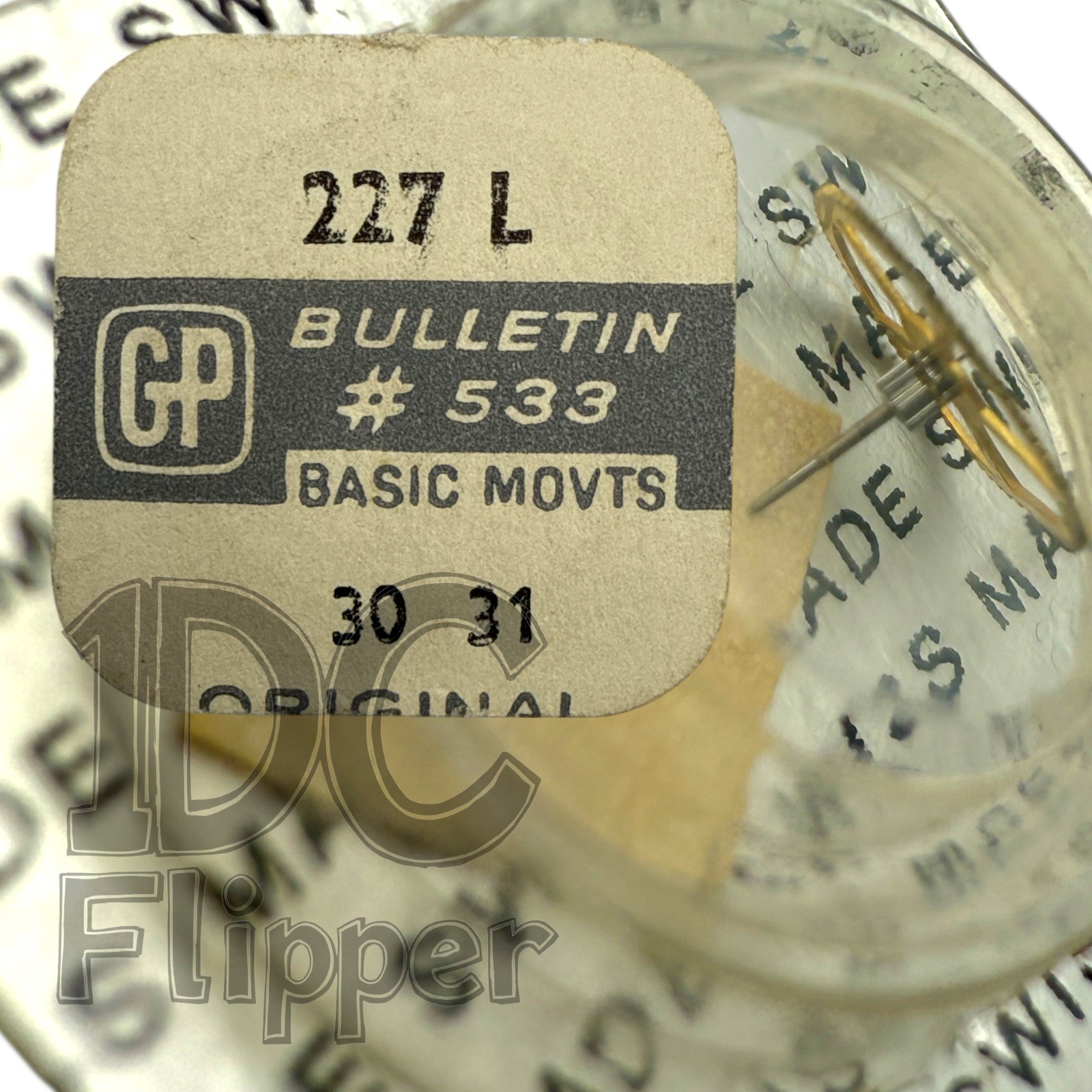 GP 31 Fourth Wheel Watch Part Girard Perregaux #533 Fits Zodiac 70, GP 30 NOS