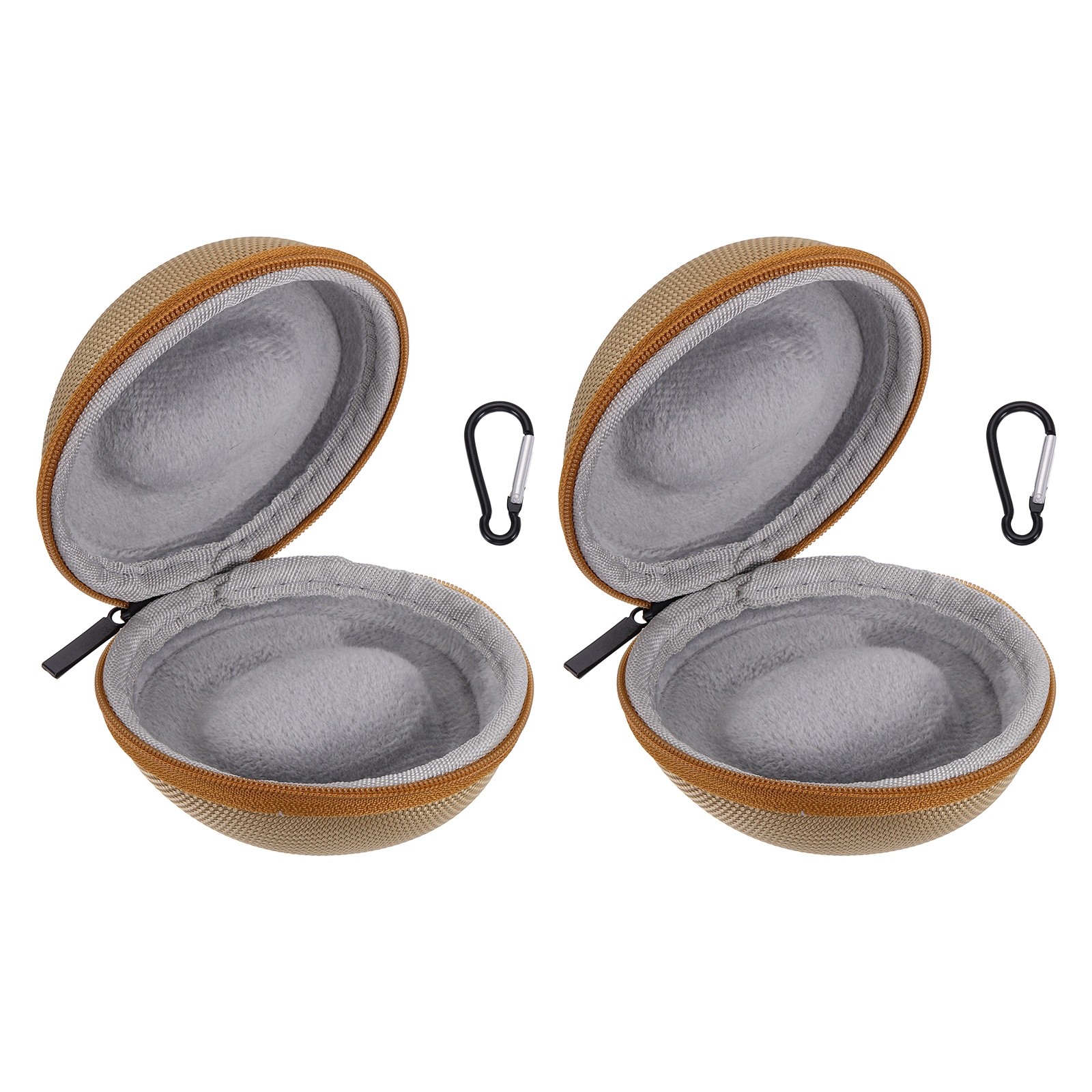 2pcs Watch Travel Case 1 Slot Watch Storage Box Up to 50mm / 2 Inch, Gold