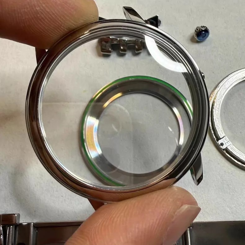 For DIY39.5mm Watch Steel Case kit For 2627 2202 Movement