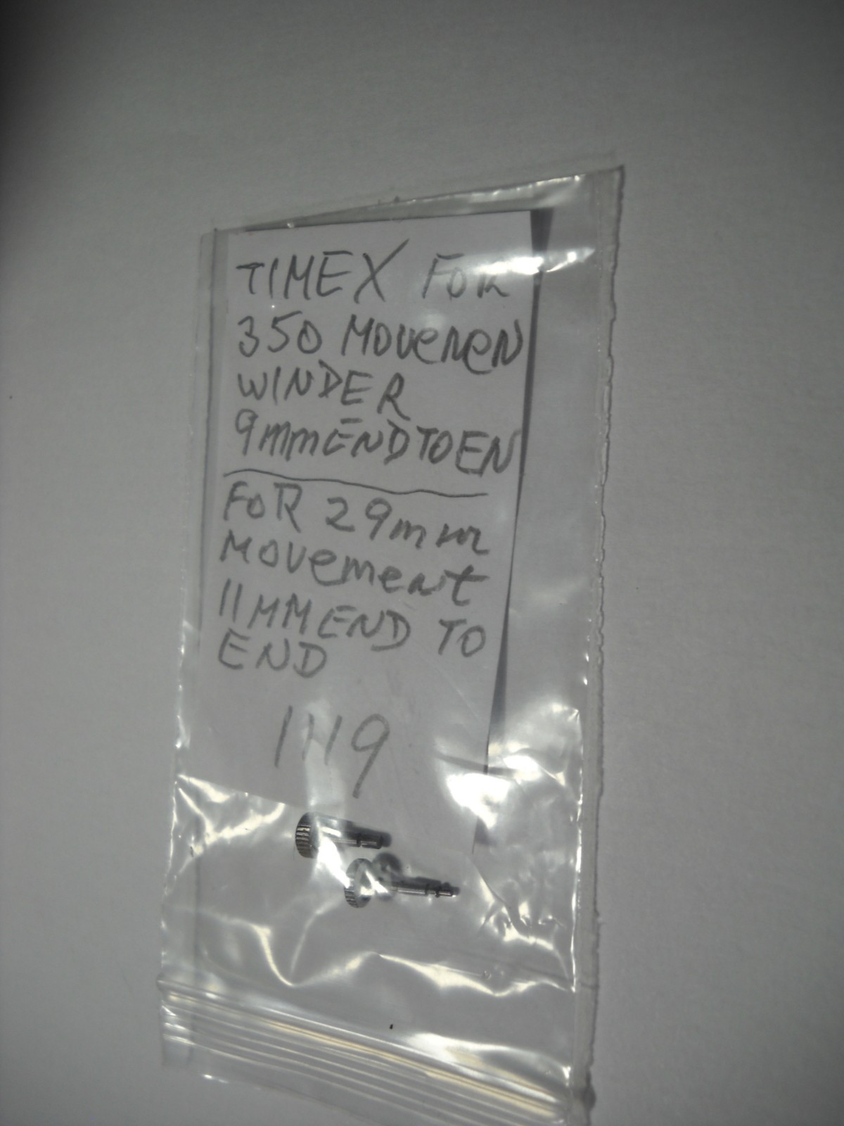 1119L Timex Watch Stem And Crown for movement 350 and other