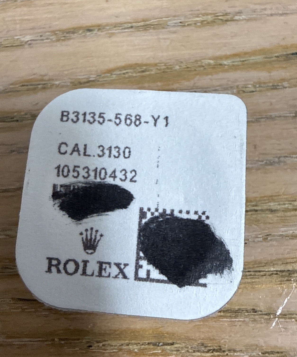 Genuine Rolex 3130-568 Oscillating Weight Axle New Sealed
