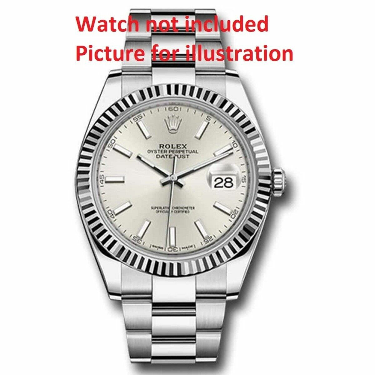 FLUTED BEZEL FOR 41 ROLEX DATEJUST 126300 126333,126334 STAINLESS STEEL TOP QLY