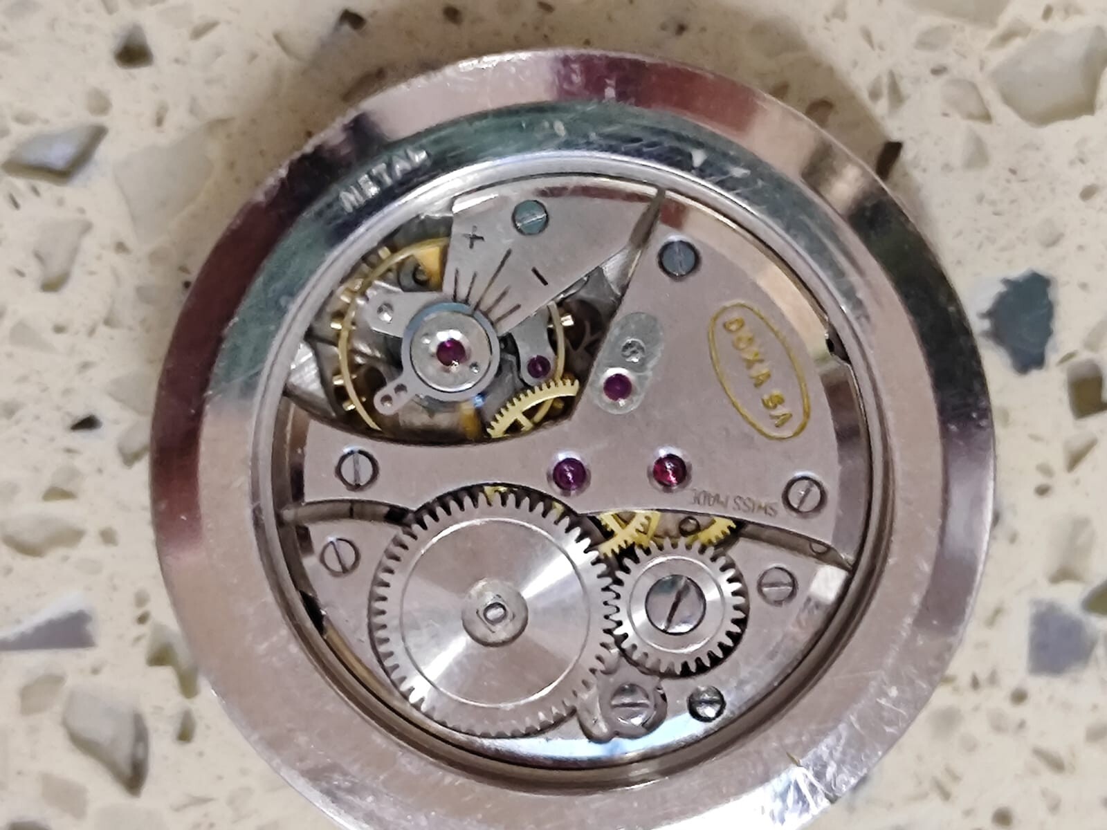 DOXA Cal 11 1/2 -140 Movement work & Stop for parts Used