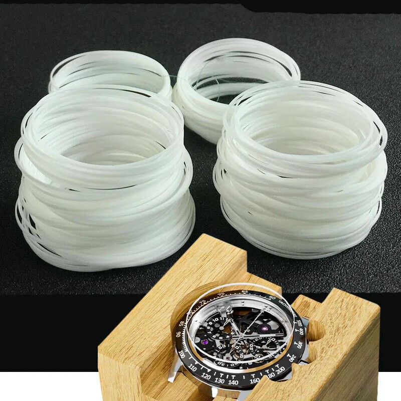 White Front Watch Crystal Gasket Ring Waterproof Watch Glass Seal Rings 16-40mm