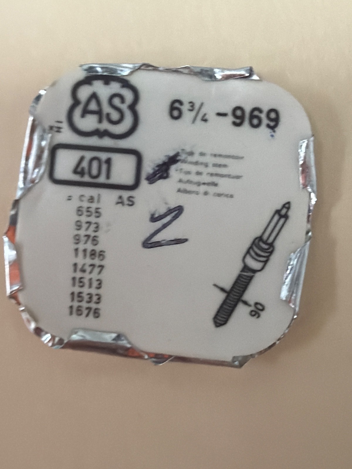 AS (A Schild) – Part #401 Winding Stems Various Calibers – Photos for # of stems