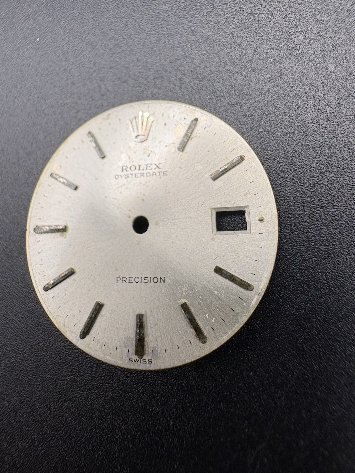 Rolex Men’s 34mm Oysterdate Precision Silver Dial Silver Stick Ref: 6694/6494