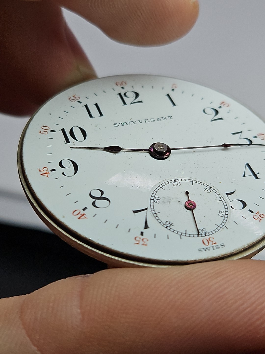 Knickerbocker Stuyvesant Pocket Watch Movement 41.94mmFor Parts/Repair
