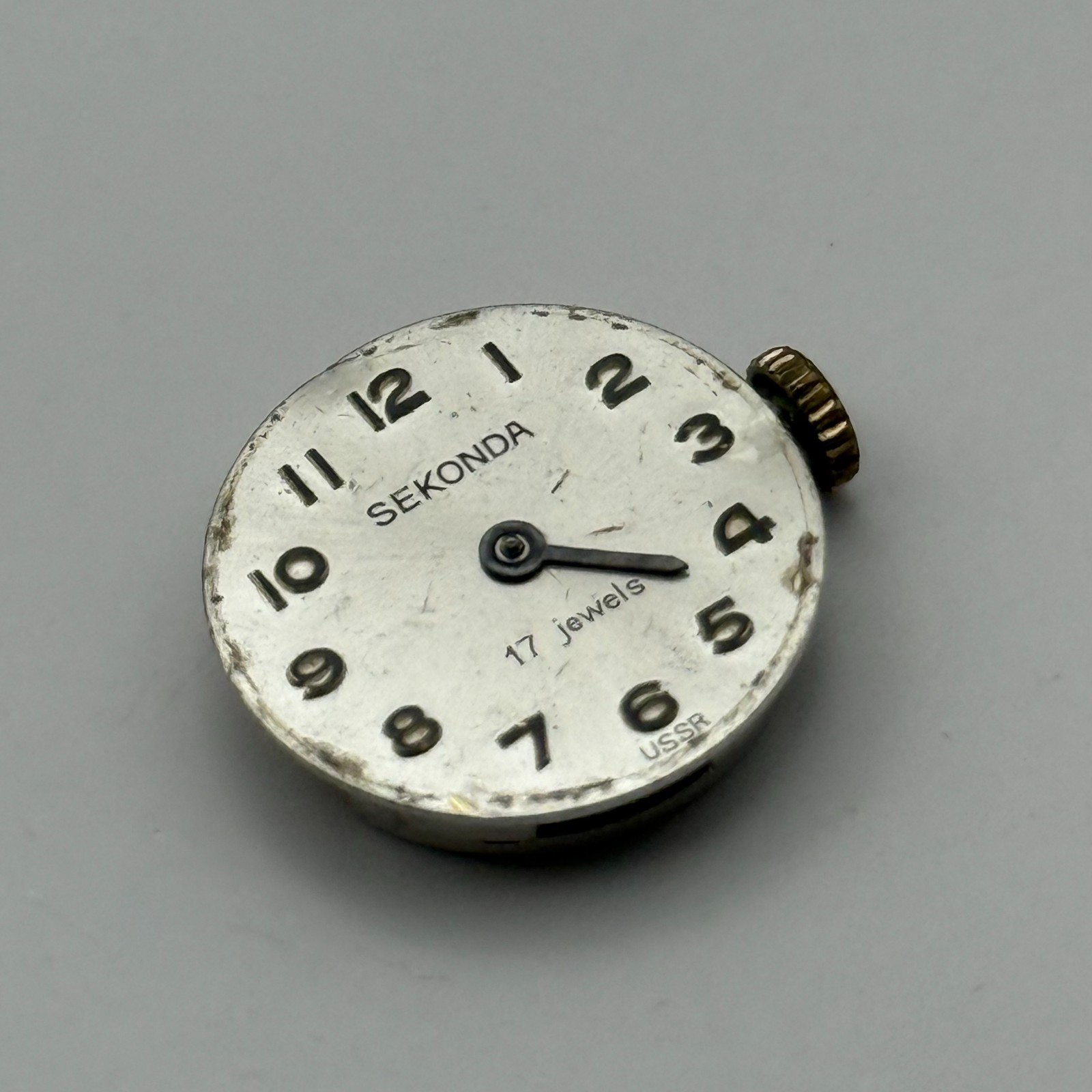 Chaika 1601A Watch Movement Running Sekonda Soviet 17J Manual Wind Parts 16.2mm