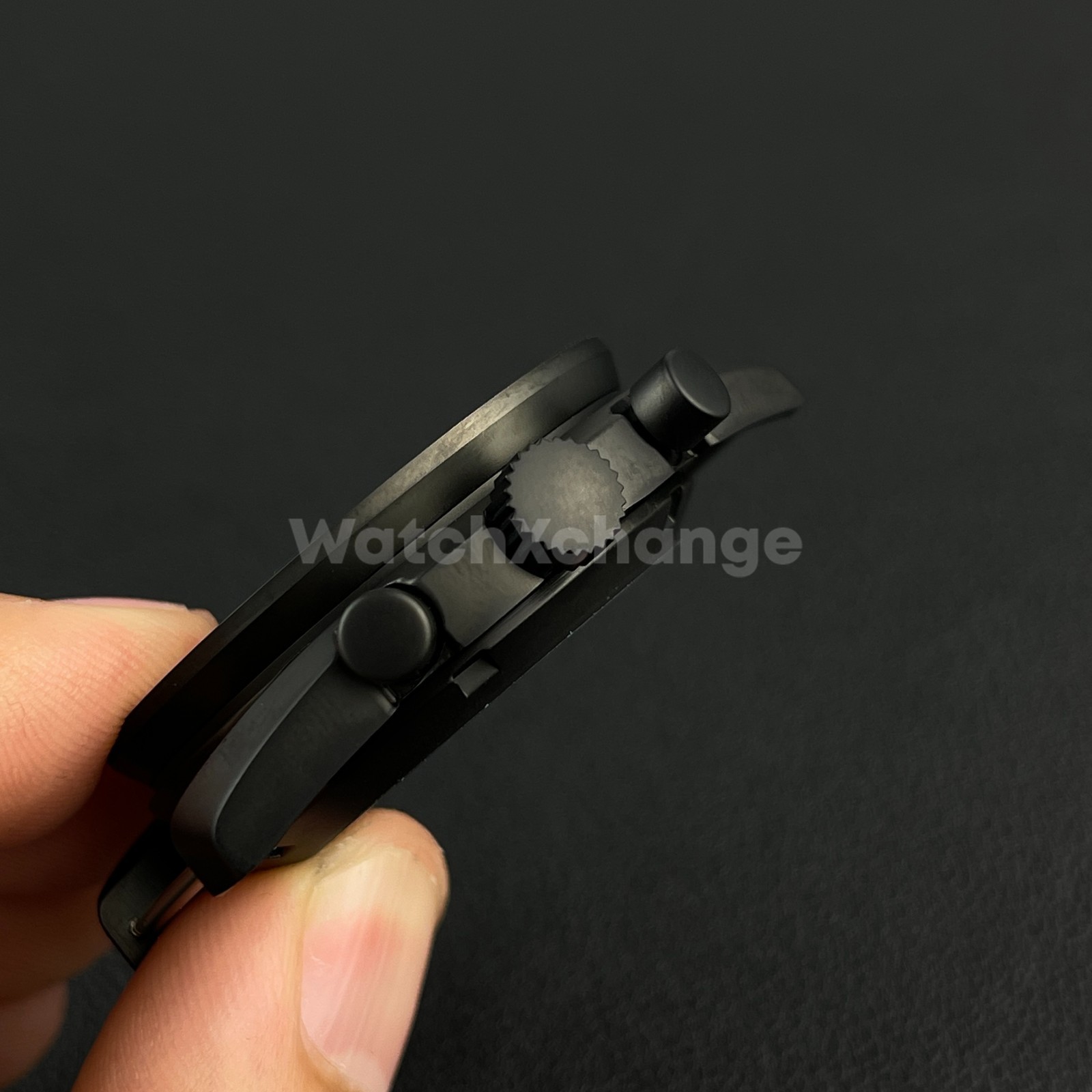 DEFECTIVE 40mm Black Stainless Steel Watch Case for VK63 Quartz Movement