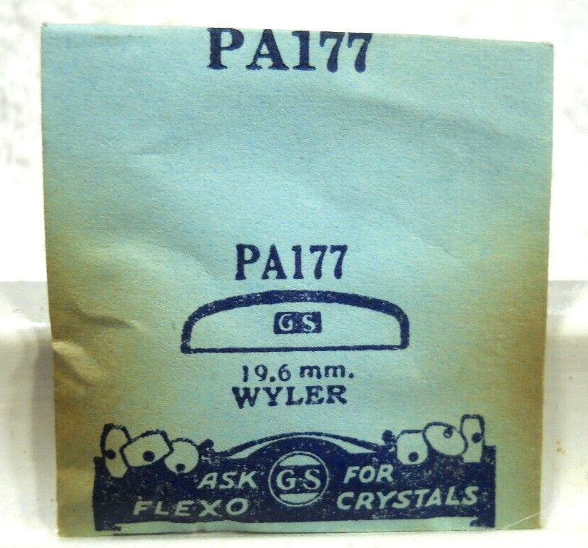 GS PA177 Watch Crystal – For Wyler – 19.6 mm – Replacement / Repair Part