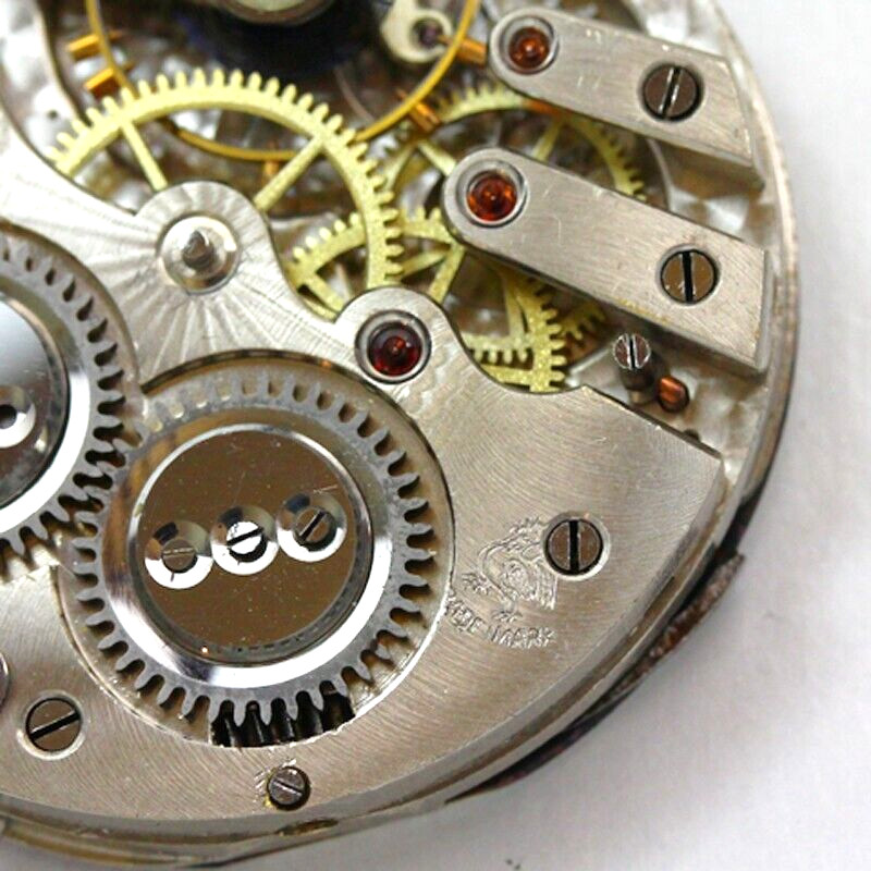 Swiss Rooster Trade Mark Pocket Watch Movement & Enamel Dial ca. 1890’s