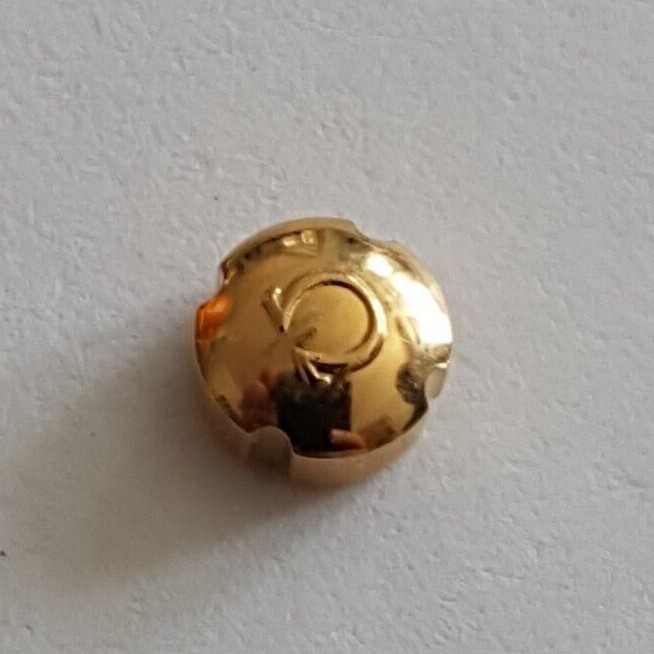 Omega Water Resistant Gold Plated Crown Part Number 42023