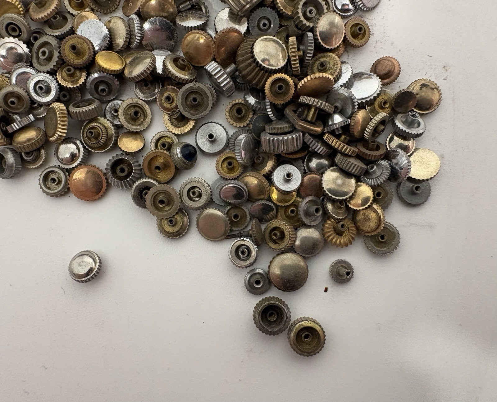 Huge Watchmaker’s Lot Of Assorted Wrist and Pocket Watch Replacement Crowns