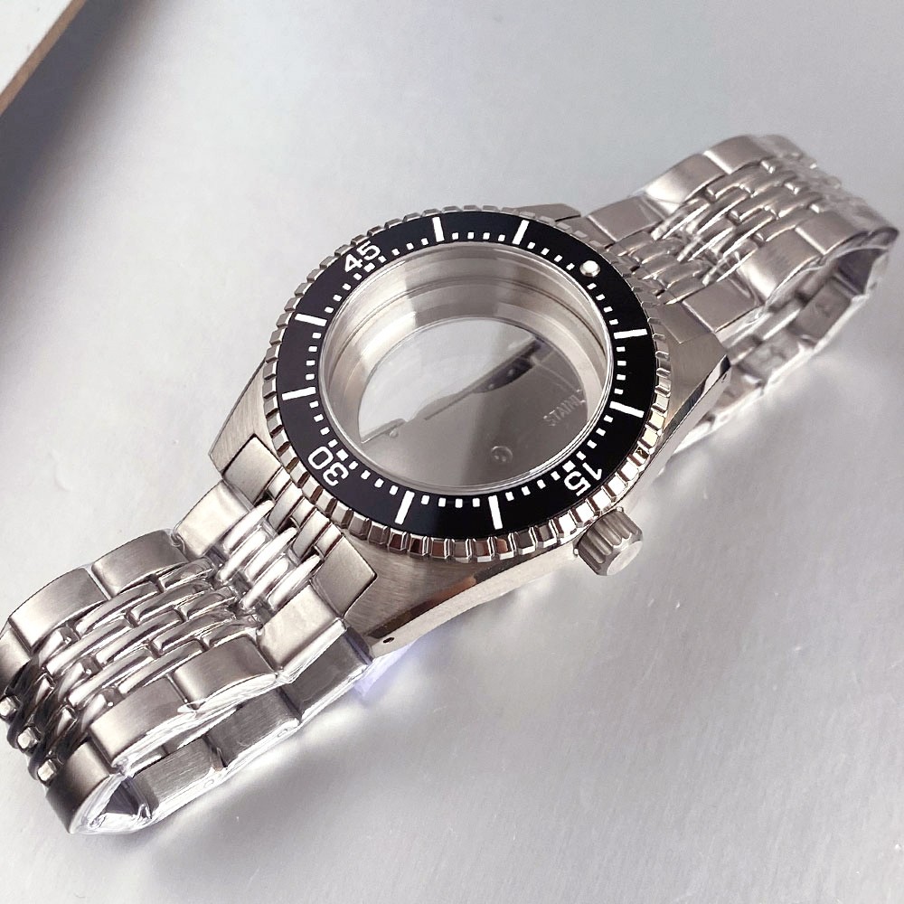 40mm Stainless Steel Watch Case 20ATM Sapphire For Seiko NH35 NH36 ETA2824 Move