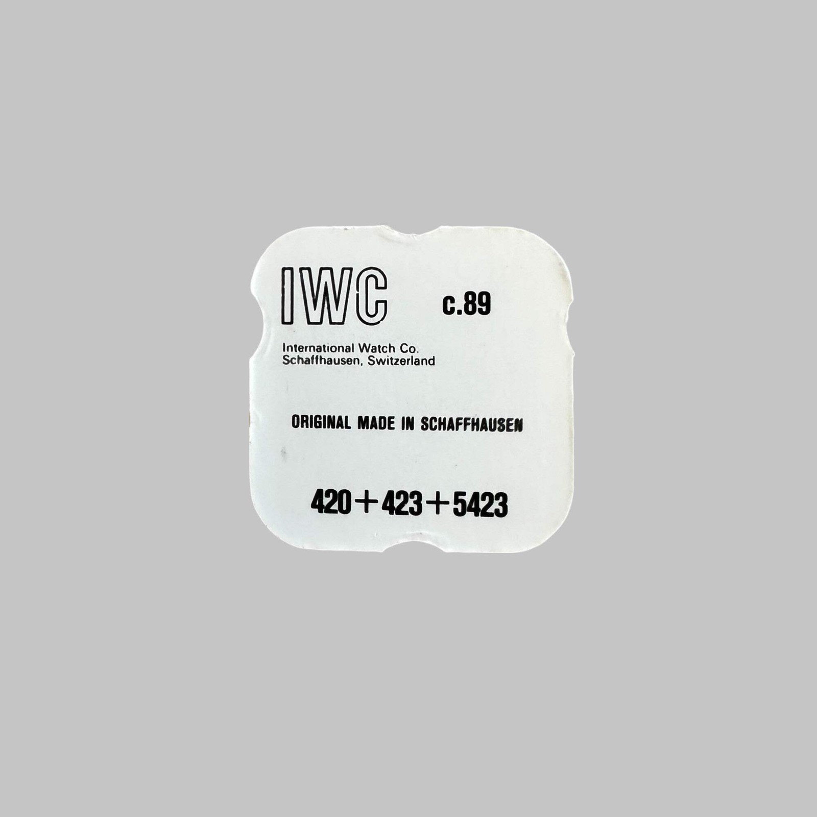 Iwc C. 89 crown wheel with cor and screw 420 + 423 + 5423