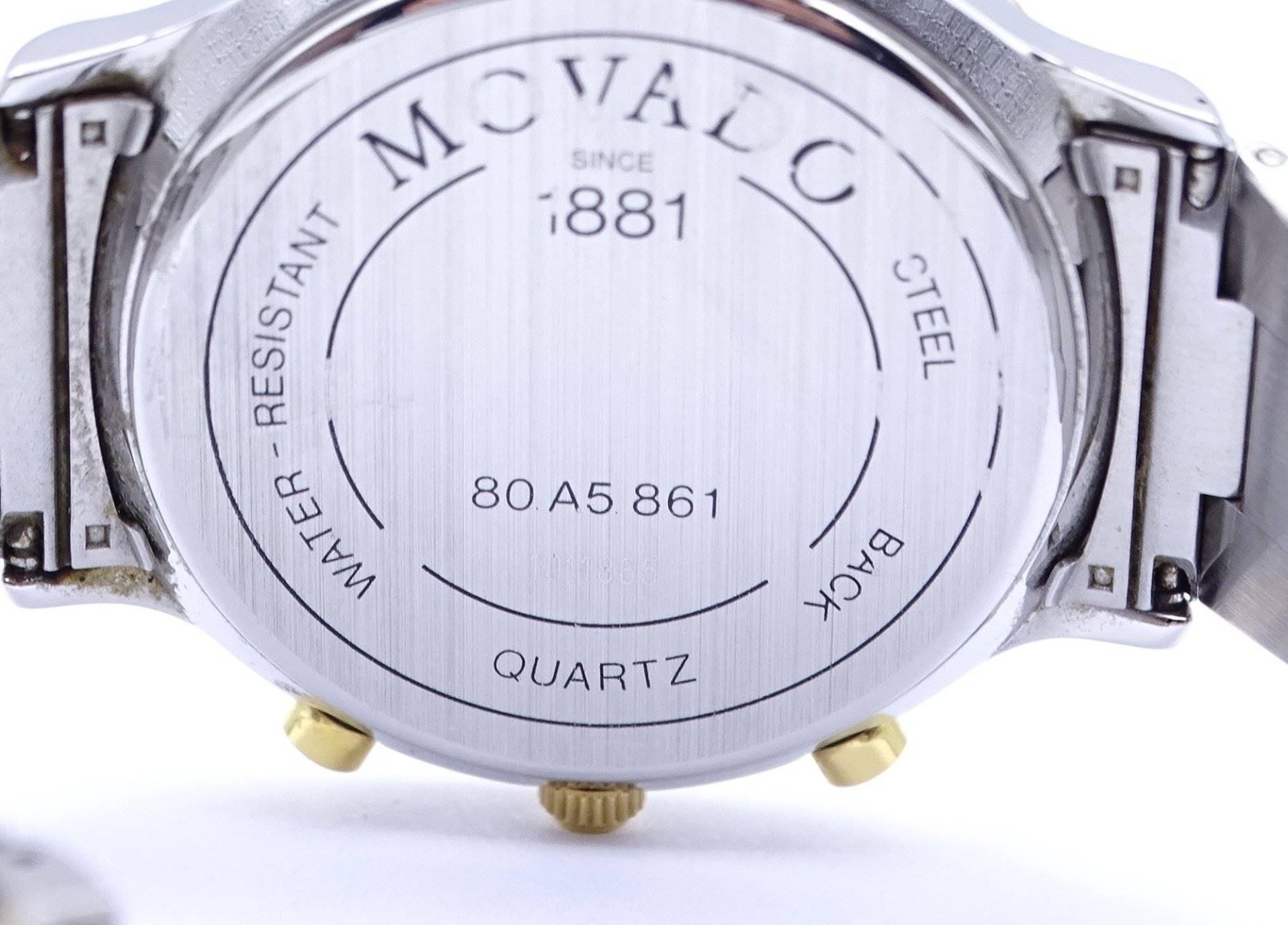 Movado 1850 Chronograph Two Tone Mens Watch Sizing Link 81-A5-863 K