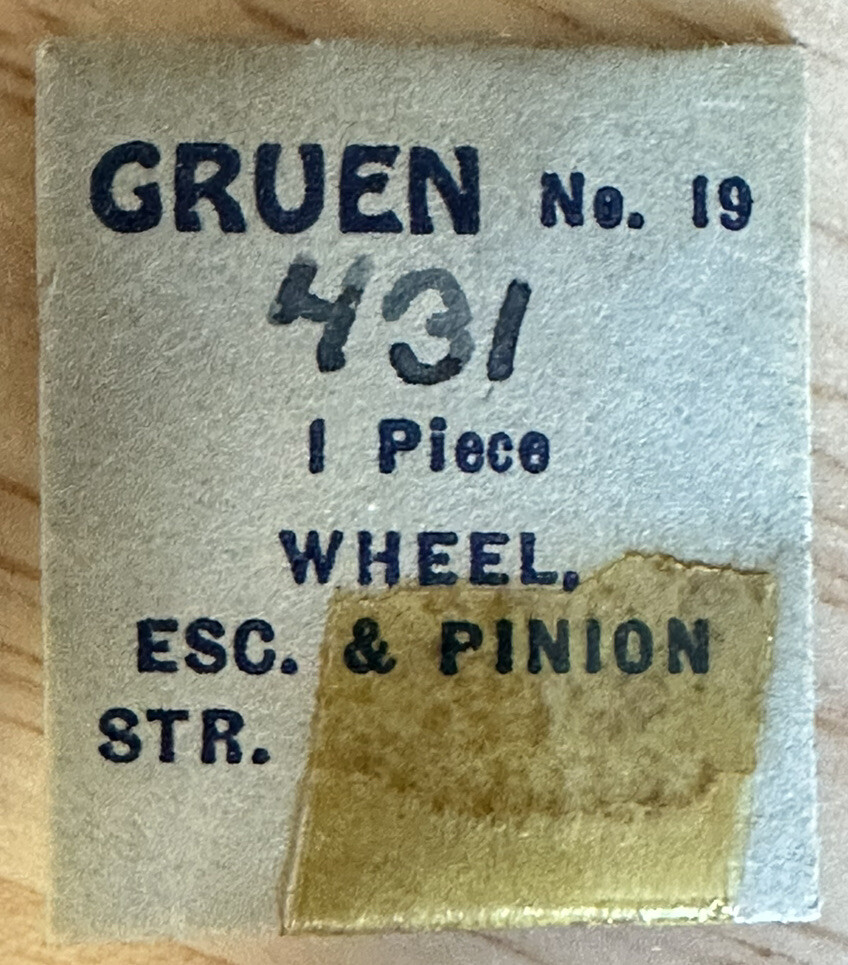 GENUINE GRUEN EB705 CAL431 ESCAPE WHEEL AND PINION WATCH REPAIR PART WP5