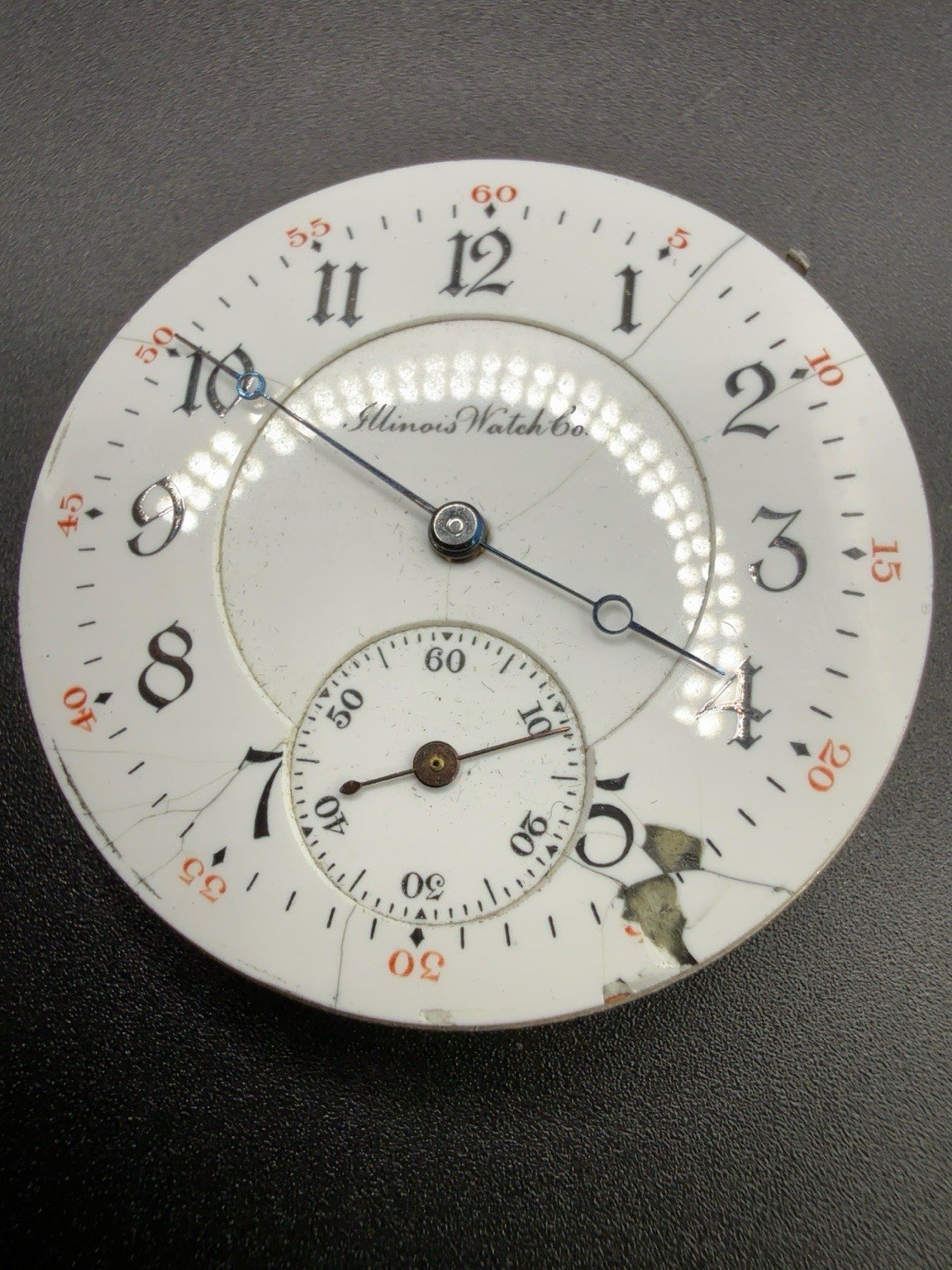 Illinois Grade 184 Pocket Watch Movement Dial 16S 17J Parts Repair 1906