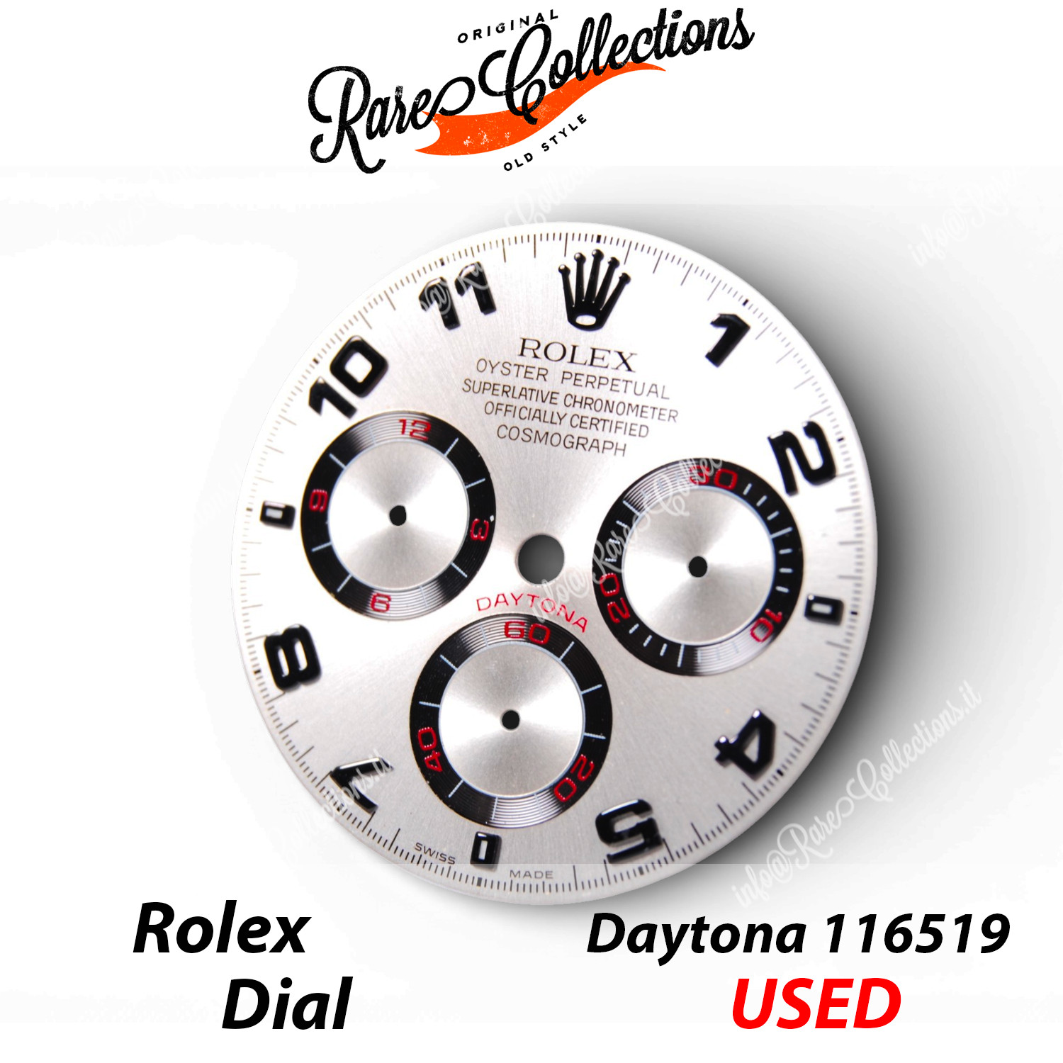 Daytona Racing Dial Grey Luminova Used for Rolex (cod. Dial 116519) Grey