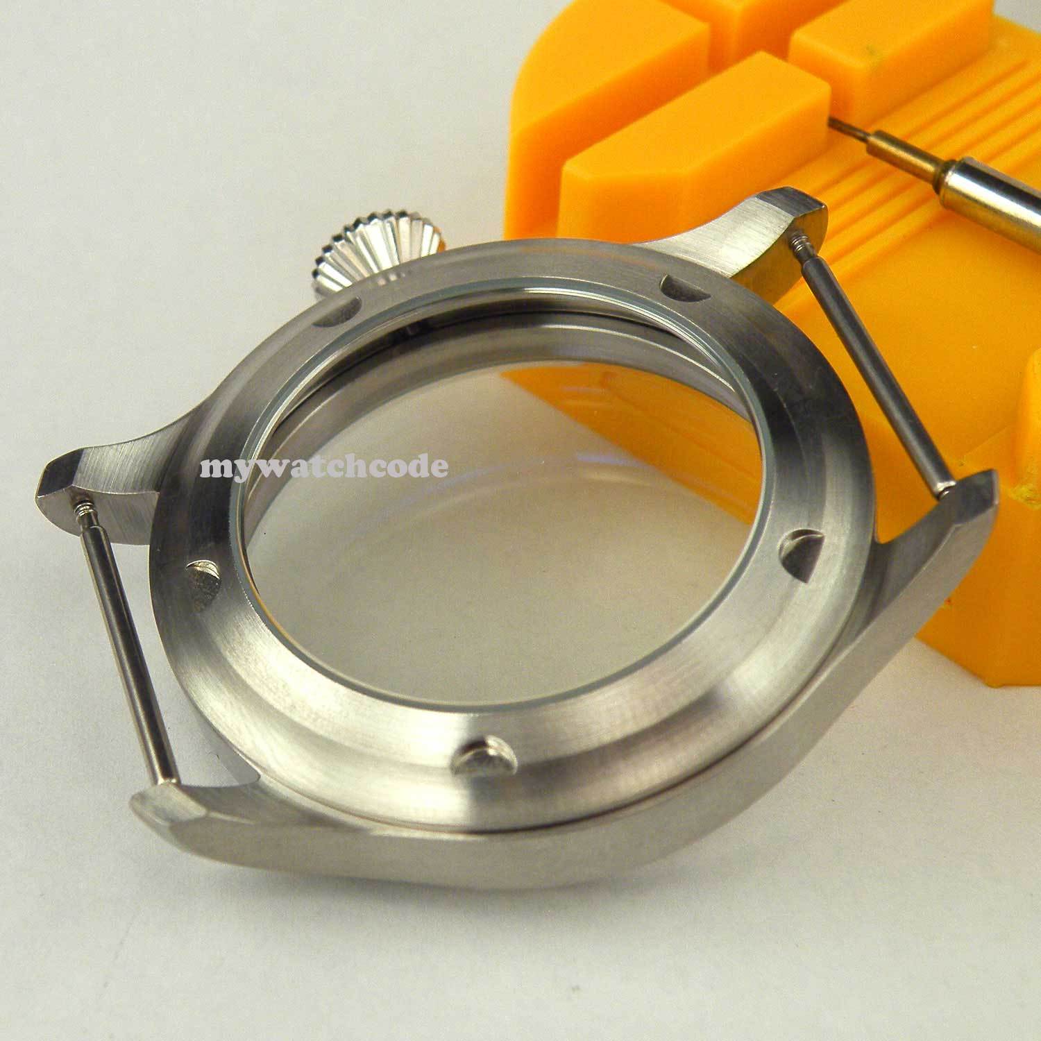 47mm 316L stainless steel CASE fit eta 6497 6498 hand winding movement watch CA6