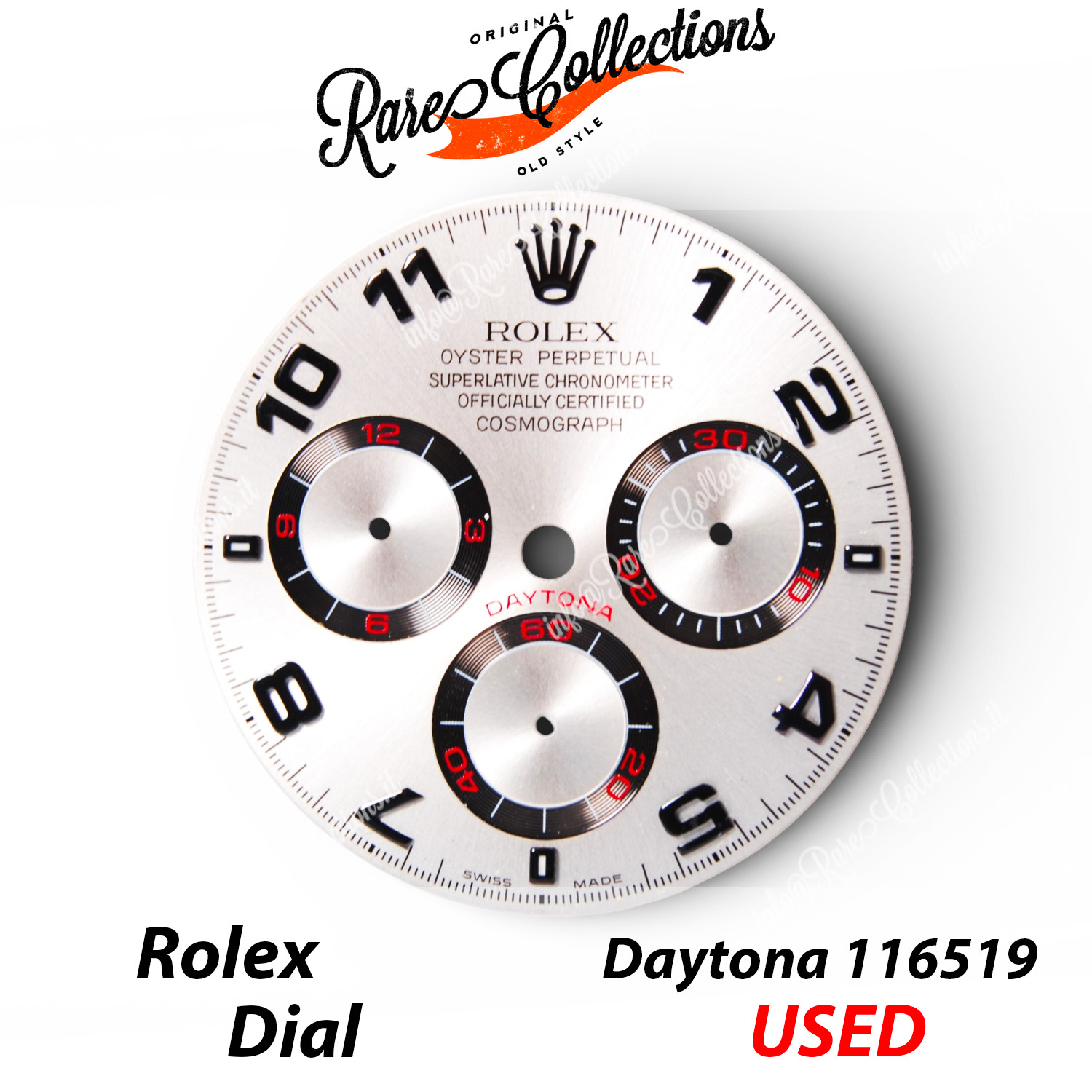 Daytona Racing Dial Grey Luminova Used for Rolex (cod. Dial 116519) Grey
