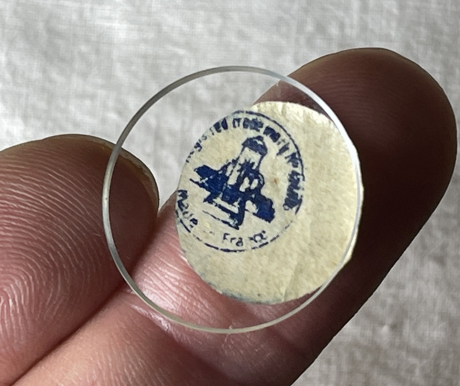 Antique VTF France Mineral Open Face Glass Watch Dial Crystal 227 22.7mm