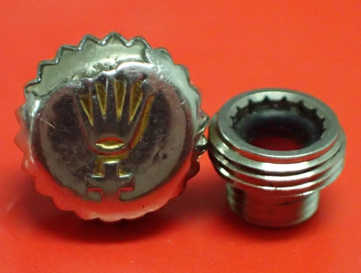 ROLEX 600-8+ Gold Plated Crown & Tube 6mm Datejust – FOR PARTS/REPAIR