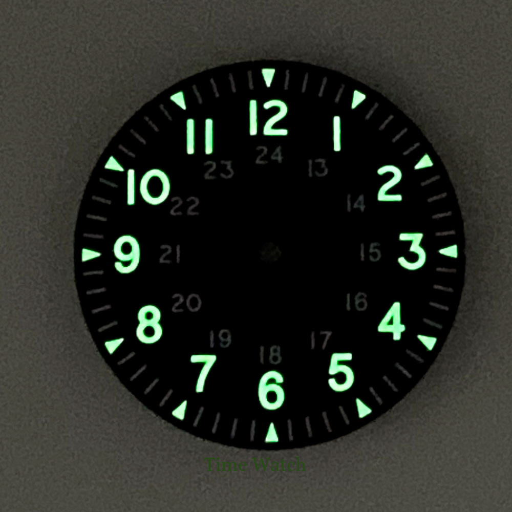 39mm Sapphire Watch Case+Black Dial+Hands For NH35 Movement 200M Waterproof Date