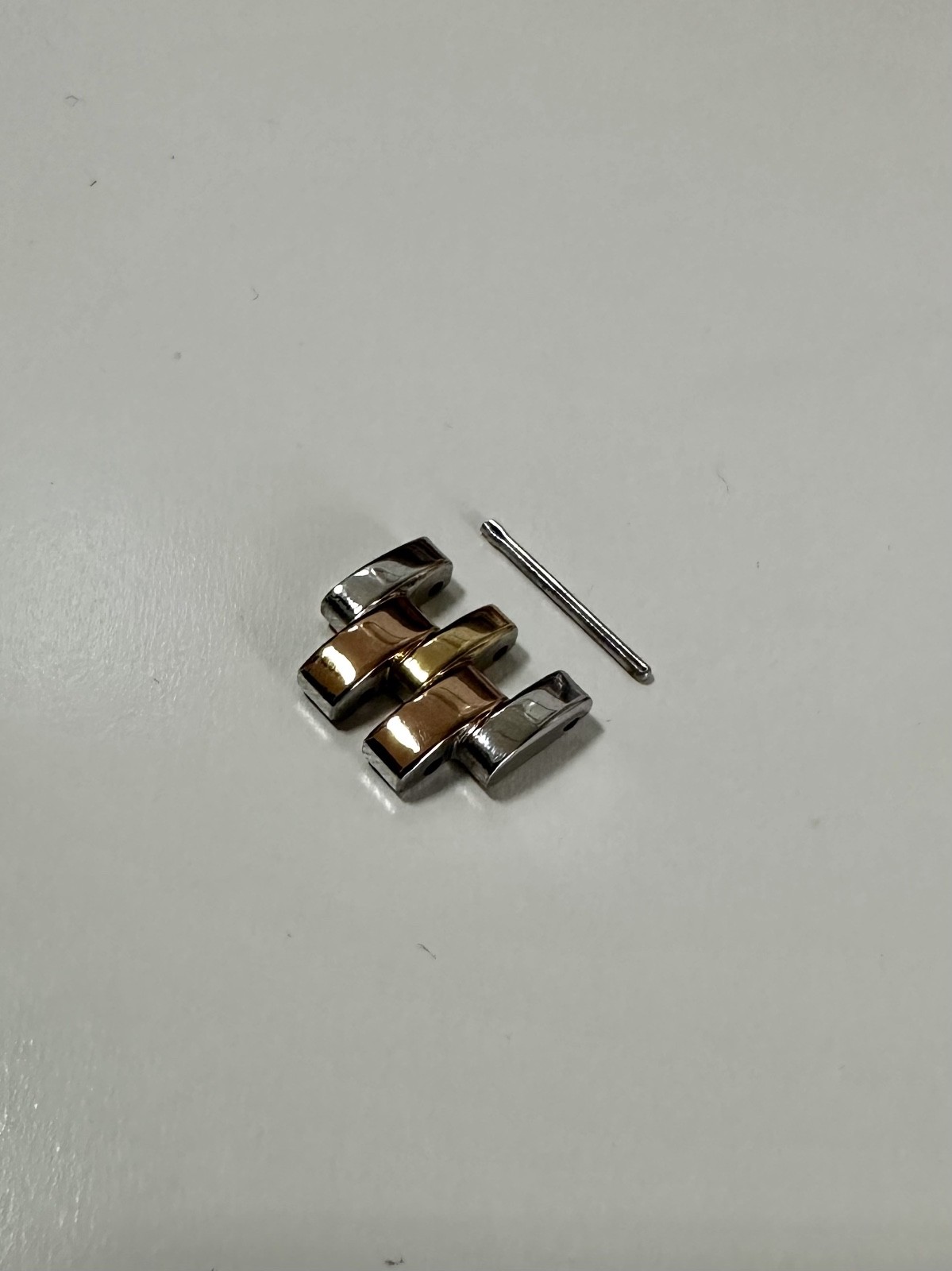 Michael Kors Rose Gold Silver 14mm Link & Pin Bar For Harlowe Bracelet Watch