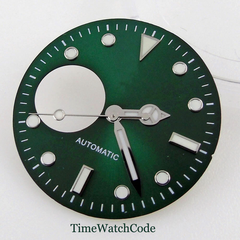 Fit NH38A 29mm Watch Dial Watches Face With Hands Luminous Blue/Black/Green/Gray